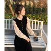 Xiaoxiangfeng Fake Two-piece Velvet Dress for Women's Autumn and Winter New High-end French Temperament Slim Skirt