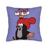 Maulwurf Krtek Kleiner Maulwurf Cartoon Kissenbezug Weiche Polyester Kissenhülle Dekorative Kissenhülle Sitzbezug mit Reißverschluss 45*45cm