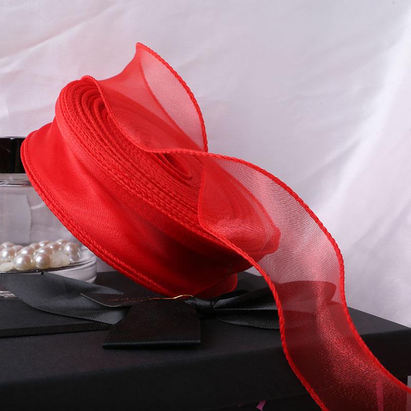 Curled Fish Tail Yarn Ribbon - 50 Yards Wavy Edge for Cake & Flower Decoration