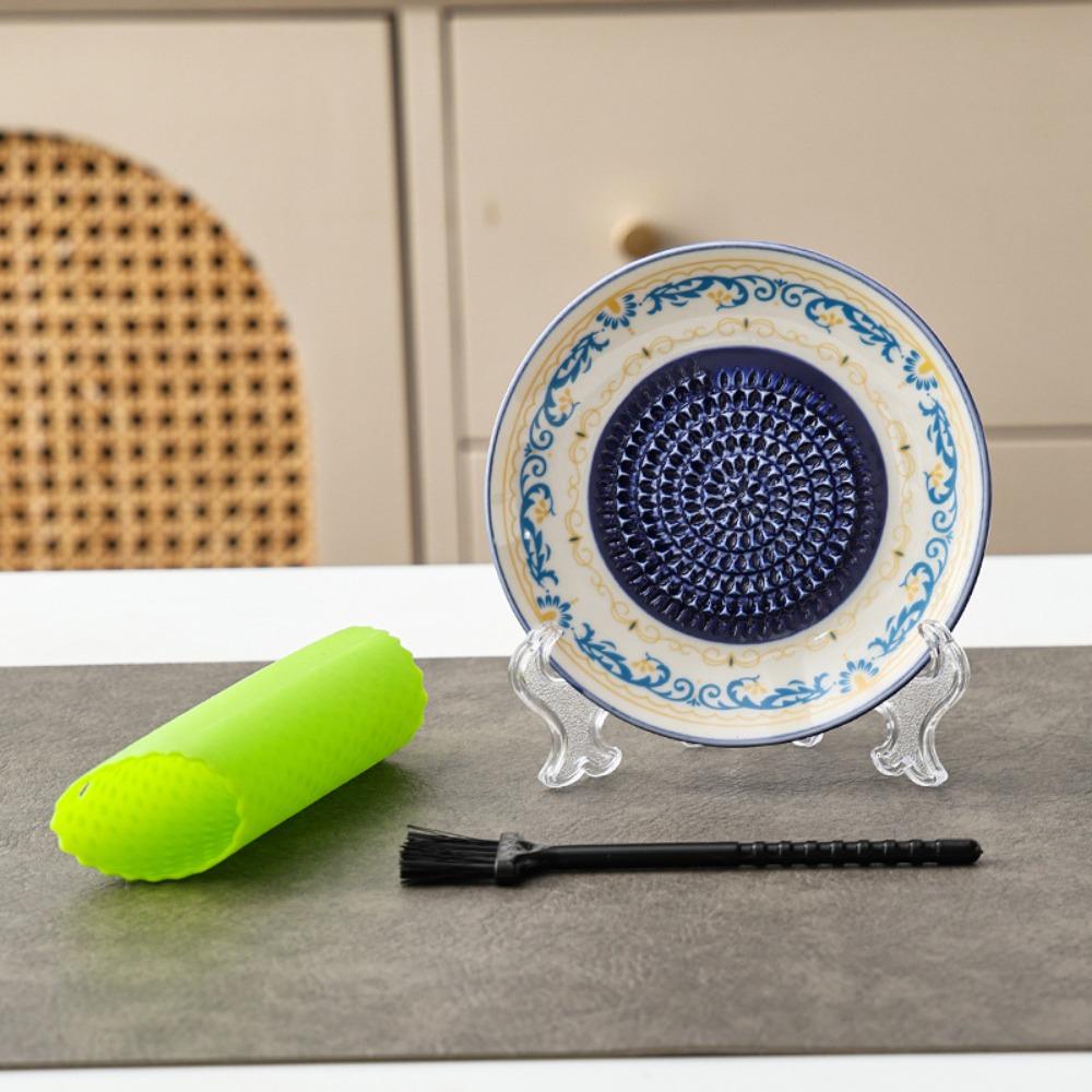 Textured Raised Ceramic Garlic Grater Manual Fruit Vegetable Puree Grinder Tomato Grating