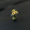 Cute Car Interior Decoration Mini Sunflower Vase Auto Center Console Decoration Ornaments for Car Gifts Accessories