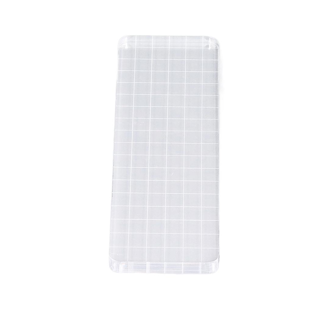 Acrylic Block 6x18cm Safe Round Corner Design Transparent Reusable  Clear Stamps for Notebook