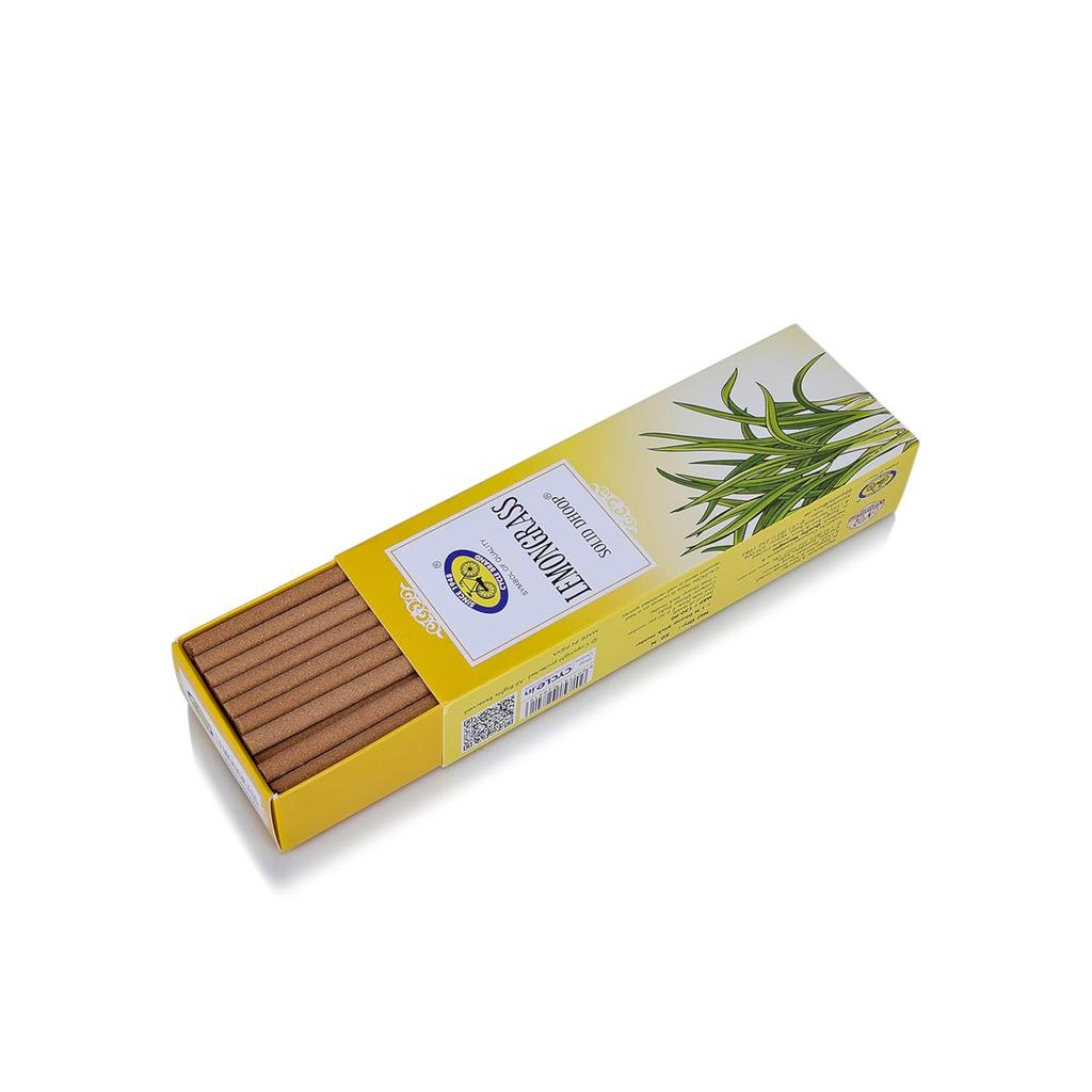 Cycle Pure Lemongrass Bambooless Solid Dhoop Sticks for Puja Rituals with Free Holder, Eco Friendly, Pack of 2, 50 Units Each