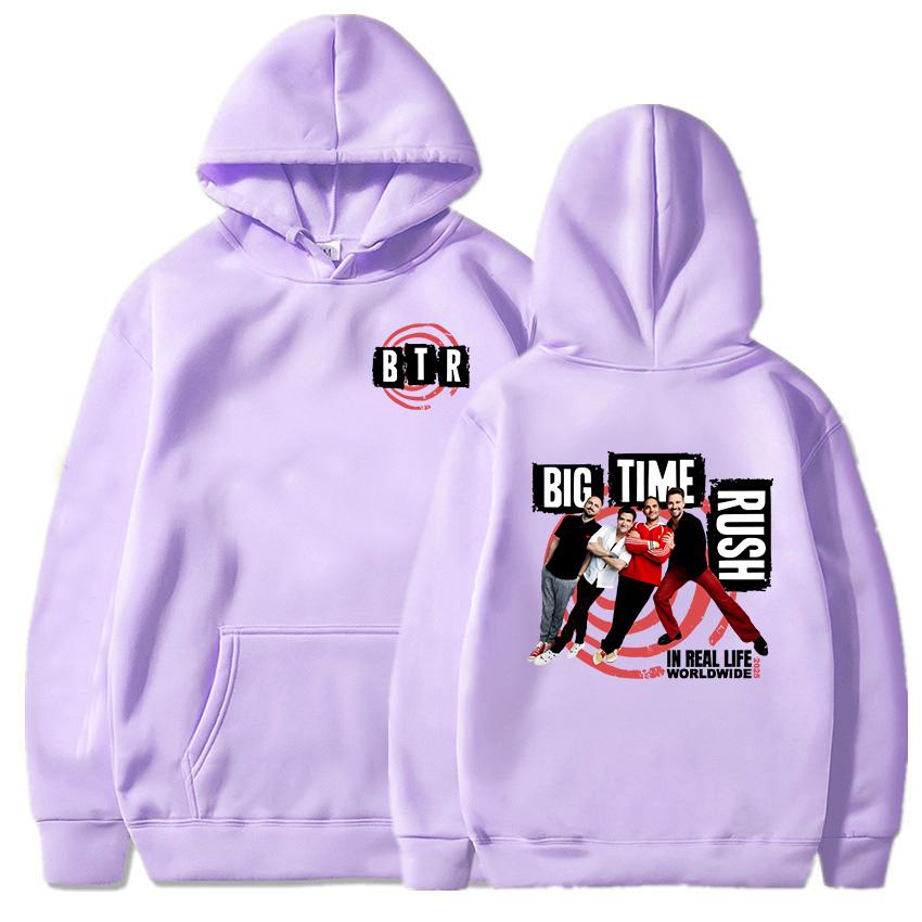 BTR IN REAL LIFE WORLDWIDE 2025 TOUR HOODIE Big Time Rush Band Mode Sweatshirts Kapuzenpullover Langarm Herren Pullover Streetwear