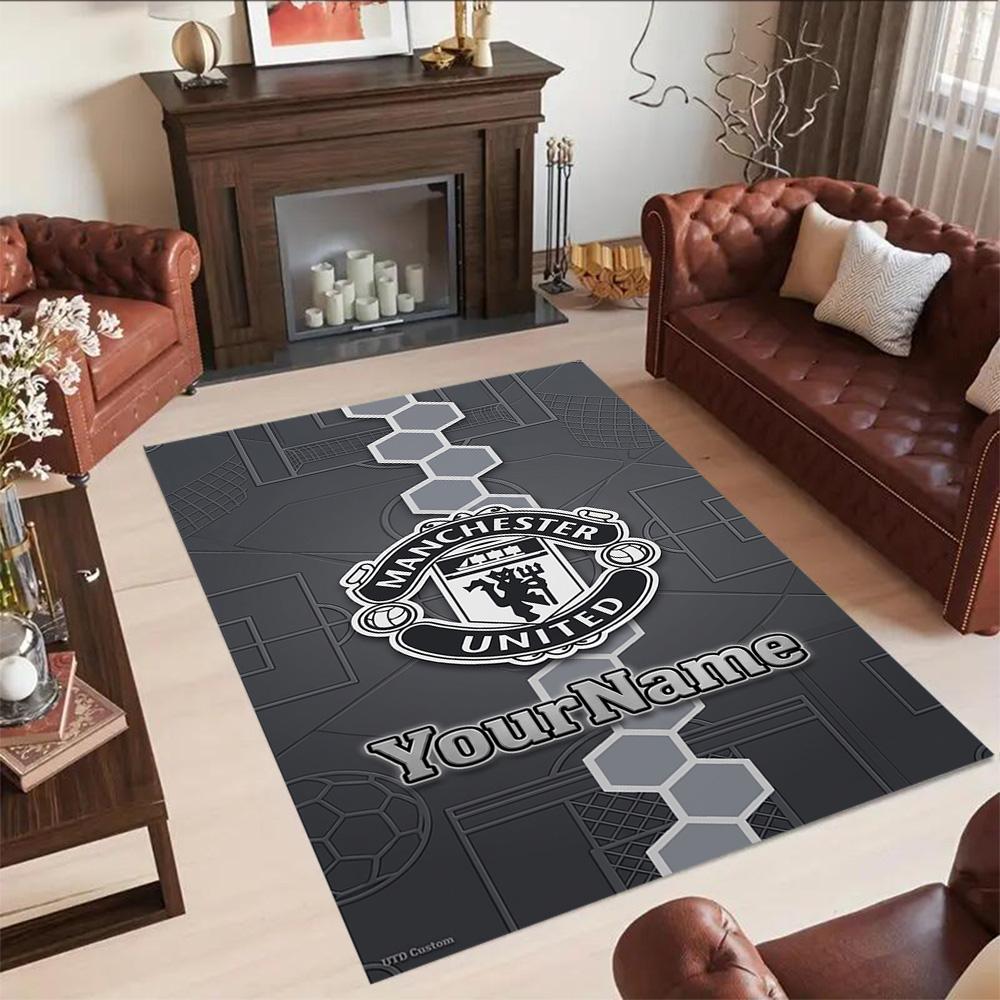 Manchester Customize Your Name Carpet Suitable for Balcony Dining Room Foyer Dormitory Anti-slip Rug Decorate Offices Best for Christmas