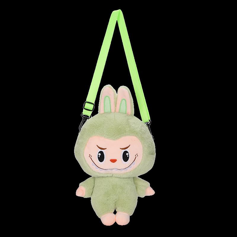 

Мультяшная детская сумка осенне-зимняя тканевая плюшевая маленькая школьная сумка игрушечная плюшевая кукла креативная школьная сумка зелёный