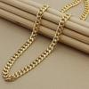 In-Stock 6MM Width Gold Plating Brass Cuban Link Chain Necklaces for Women Men Gifts Jewelry