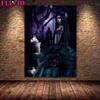The Temptation of Witches Retro Mural Art Oil Painting "Witch's Heart" Night Poster