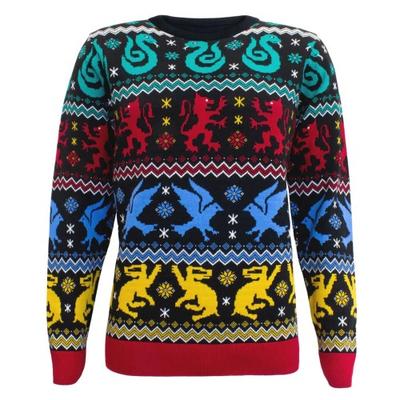 HARRY POTTER Unisex Adult Houses Knitted Christmas Jumper