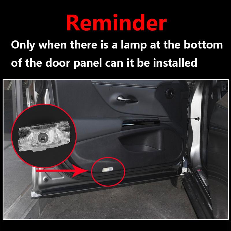 For Toyota Sienna LED Car Door Warning Light Projector Ghost Shadow Laster Welcome Modification Lamp Auto Accessories Glass Lens