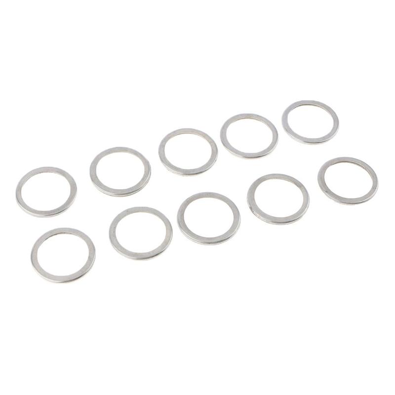 10PCS M20 Aluminum Oil Crush Washers/Drain Plug Gaskets Compatible with 11126- AA000, Silver