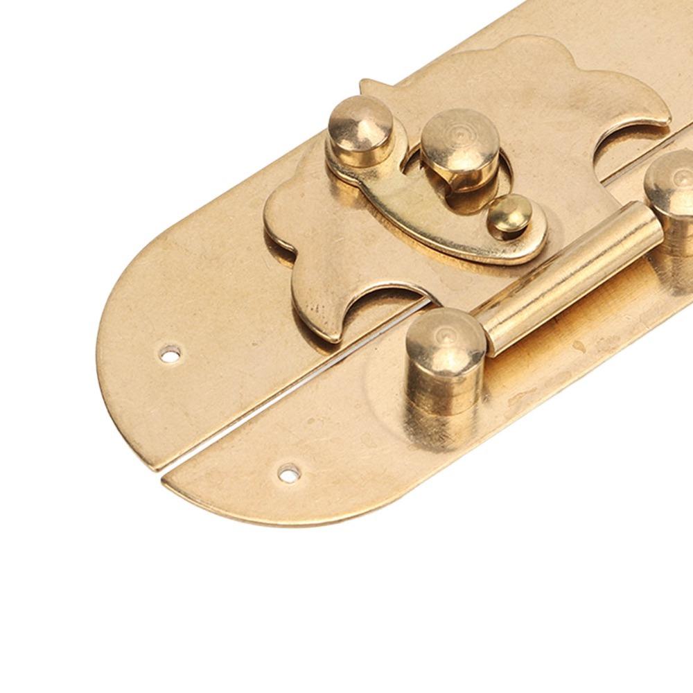 2sets With Screws Brass Hasp Latch Gold Jewelry Box Lock Antique Buckle Latches Jewelry Boxes