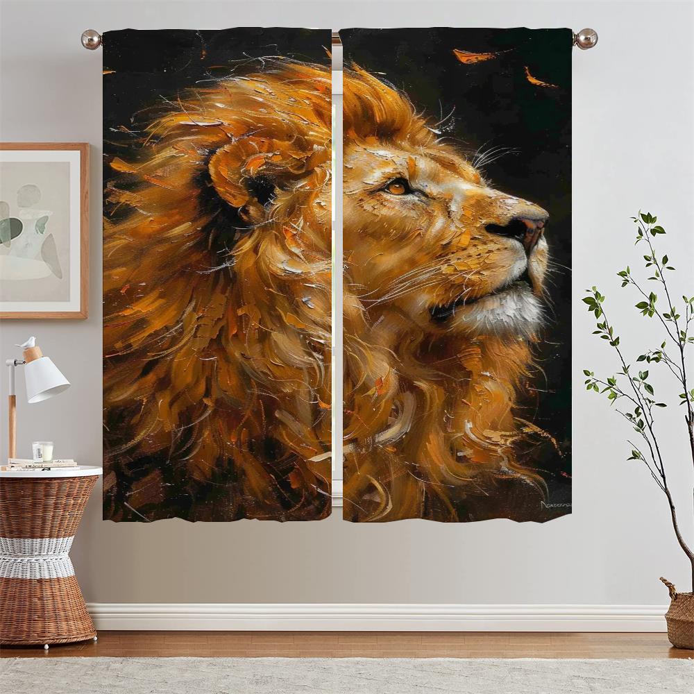 

Король Лев в прериях Детские шторы для детской комнаты Шторы для гостиной Жалюзи Кухонные шторы в наличии Бесплатная доставка Дом W86xH137cmx2pcs-CL