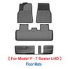For Tesla Model Y 7 Seater and Model Y 5 Seat All Weather TPE Waterproof Anti-Slip Floor Mat Cargo Liner 2020-2023 Accessories