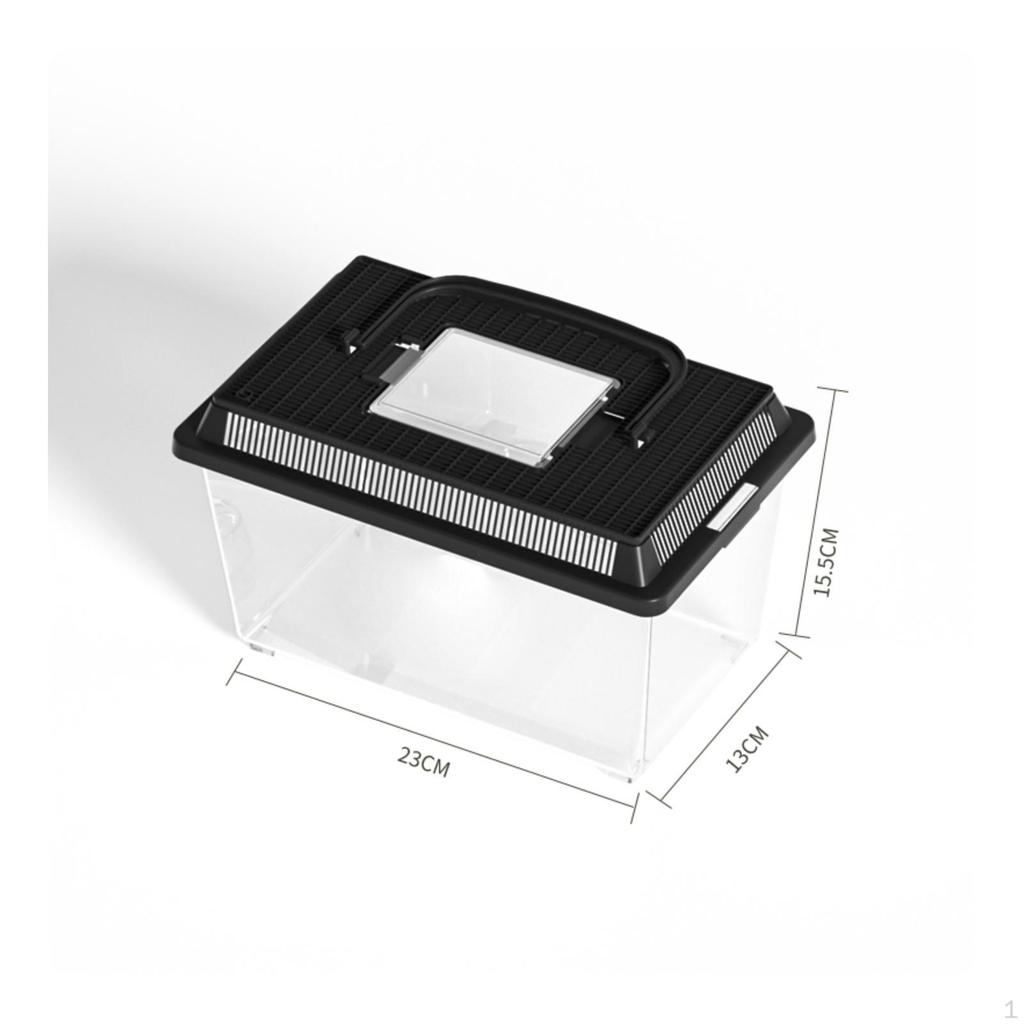Amphibian Feeding Box, Transparent Breeding Container, Arachnid, Hermit Crustacean, Gecko Habitat