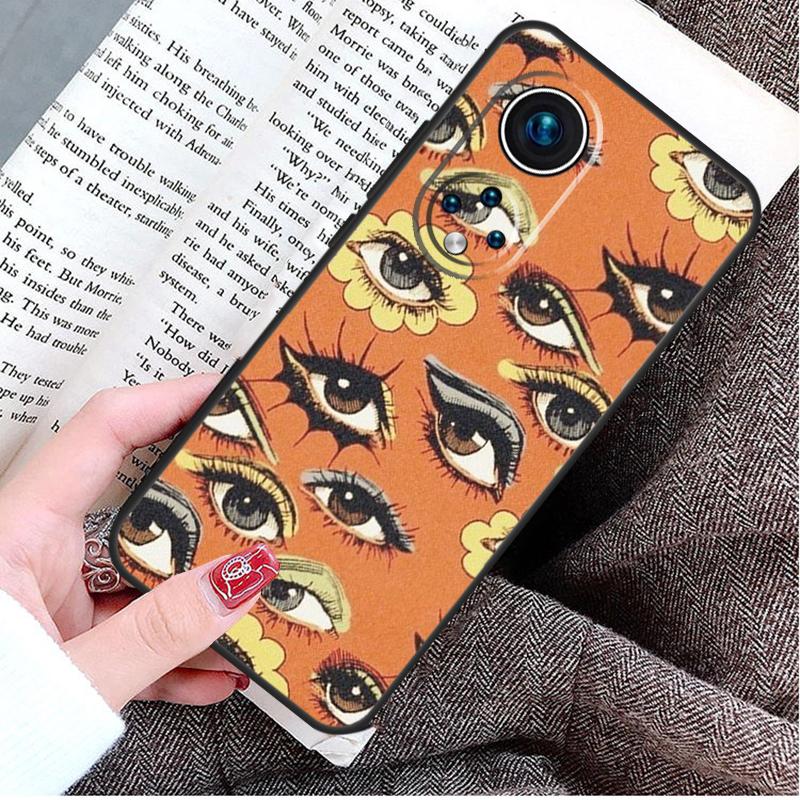 Eye Illustration Case For Honor 90 Lite 70 50 Magic 6 5 Pro Honor X8a X9a X6a X7a X8 X9 X8b X9b Back Cover