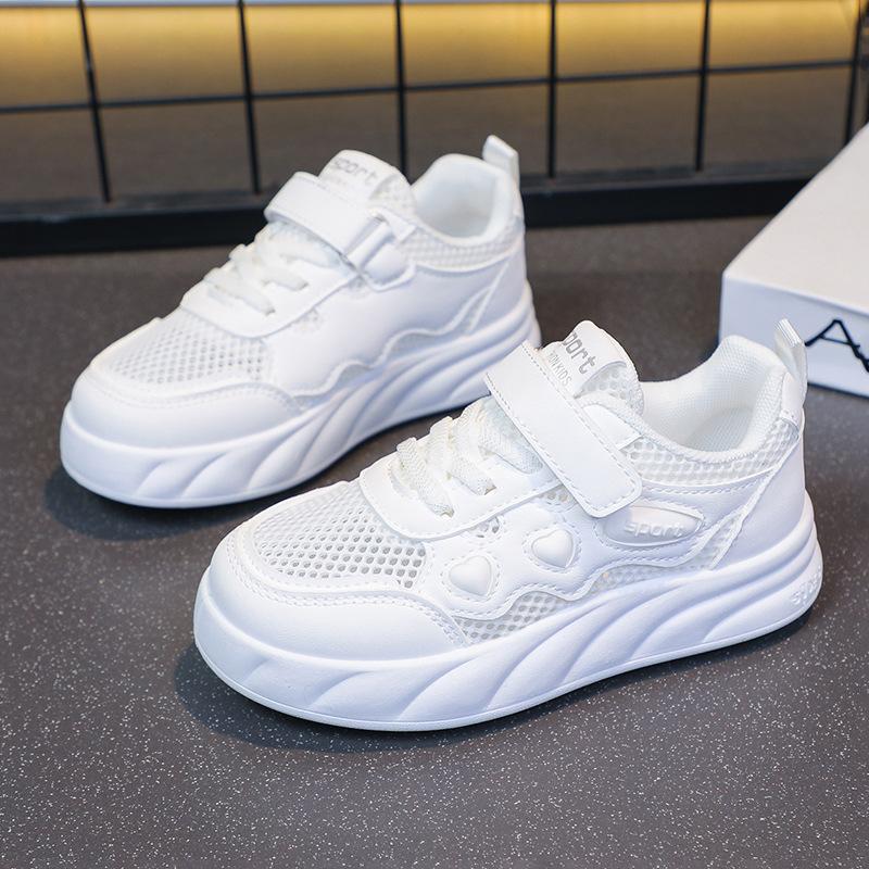 Children's board shoes 2025 spring new soft-soled versatile casual boys sports shoes student school girls white shoes