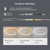 bedroom ceiling light Nordic circular LED ceiling light 30/50/80CM living room study ultra-thin black white gold room decoration