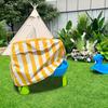 Colorful Striped Outdoor Table Cover for Patio - Fits Splash Pond & Water Tables,Beach-Themed Design, Durable 210D Oxford Fabric