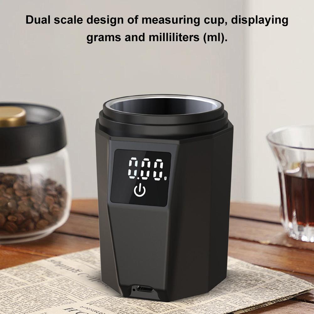 Digitaler Kaffeedosierbecher & 58mm Siebträger 0,1g Präzisions-Espressowaage für Drip Coffee French Press Gewürze