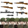 WW2 American Rangers Military Soldeirs Building Blocks US Army Infantry Medical Soldeirs Helmets Bazuca Weapons Bricks Toys
