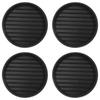 ABMH-4Pcs Round Rubber Furniture Caster Cups, Anti-Sliding Furniture Pads Bed Stopper Floor Protectors