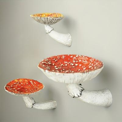 1 Stück Pilz Wandregale Heimdeko Harz Künstlerische Wandaufbewahrungsregale Dekorative Ausstellung