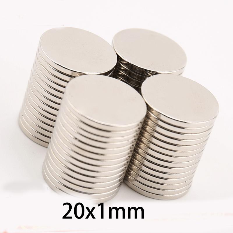 

10/20pcs 10x4mm & 20x1mm Strong Round Disc Magnets, Nickel Plated for Diverse DIY Projects, Crafts and Repair