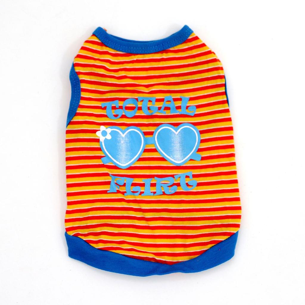 Îmbrăcăminte pentru animale de companie, Modele noi de primăvară și vară, Haine pentru animale de companie pisici și câini, Vestă cu dungi respirabilă