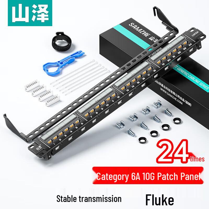 

SAMZHE CAT6a 24-Port Unshielded Network Patch Panel