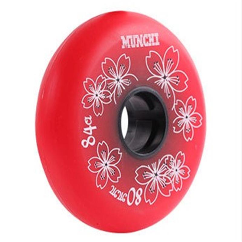 

Колеса для коньков, колеса для роликовых коньков из искусственной кожи, плоские колеса с полным колесом, матовые аксессуары для коньков 76mm