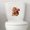 Cute little squirrel pattern sticker car motorcycle rear window bumper bedroom children's room wall self-adhesive waterproof sti HE135