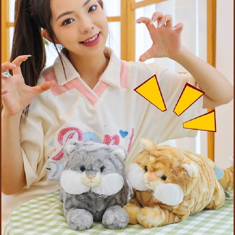 Adorable Spotted Cat Plush Toy Ultra Soft Stuffed Animal For Kids And Home Decor