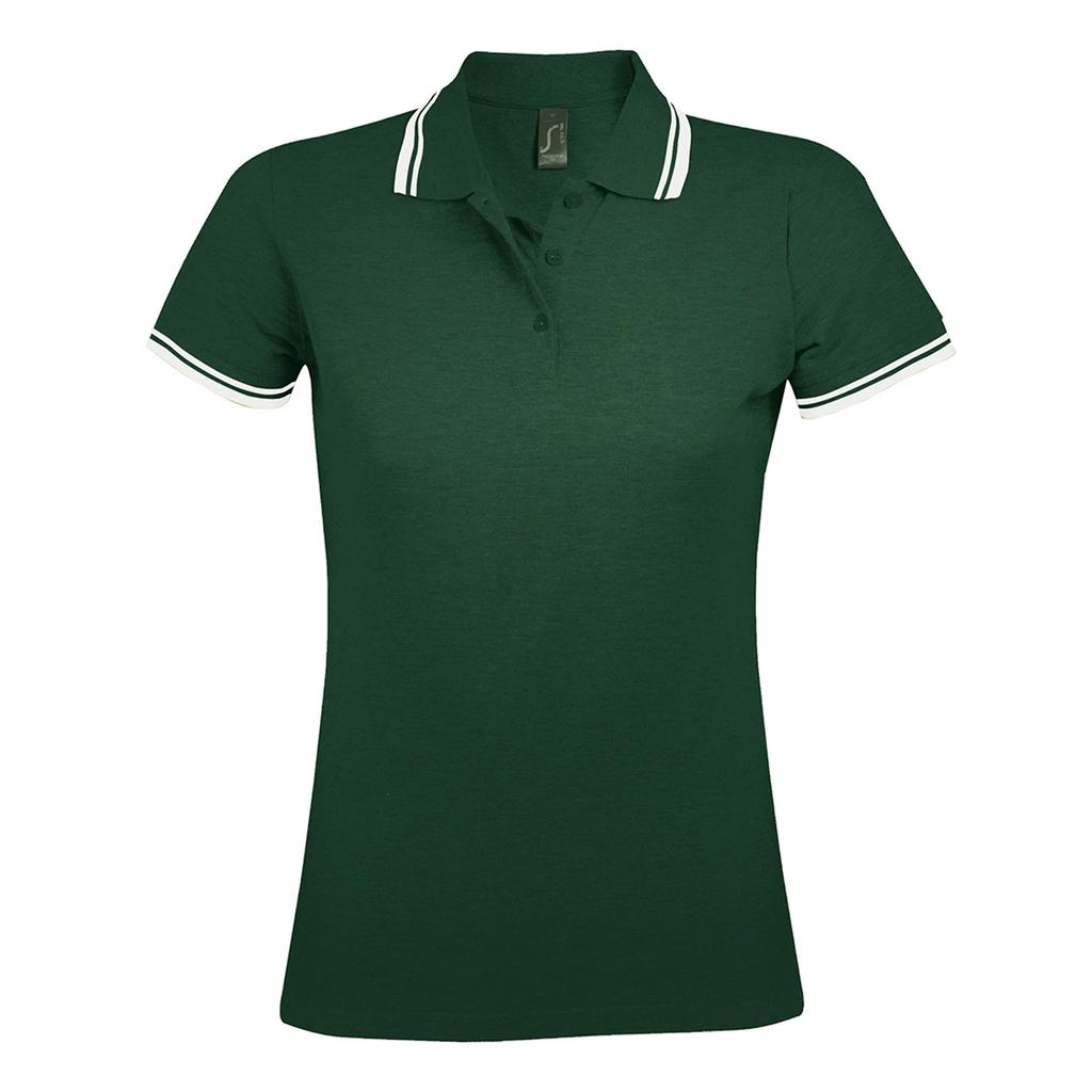 SOLS Womens/Ladies Pasadena Tipped Short Sleeve Pique Polo Shirt