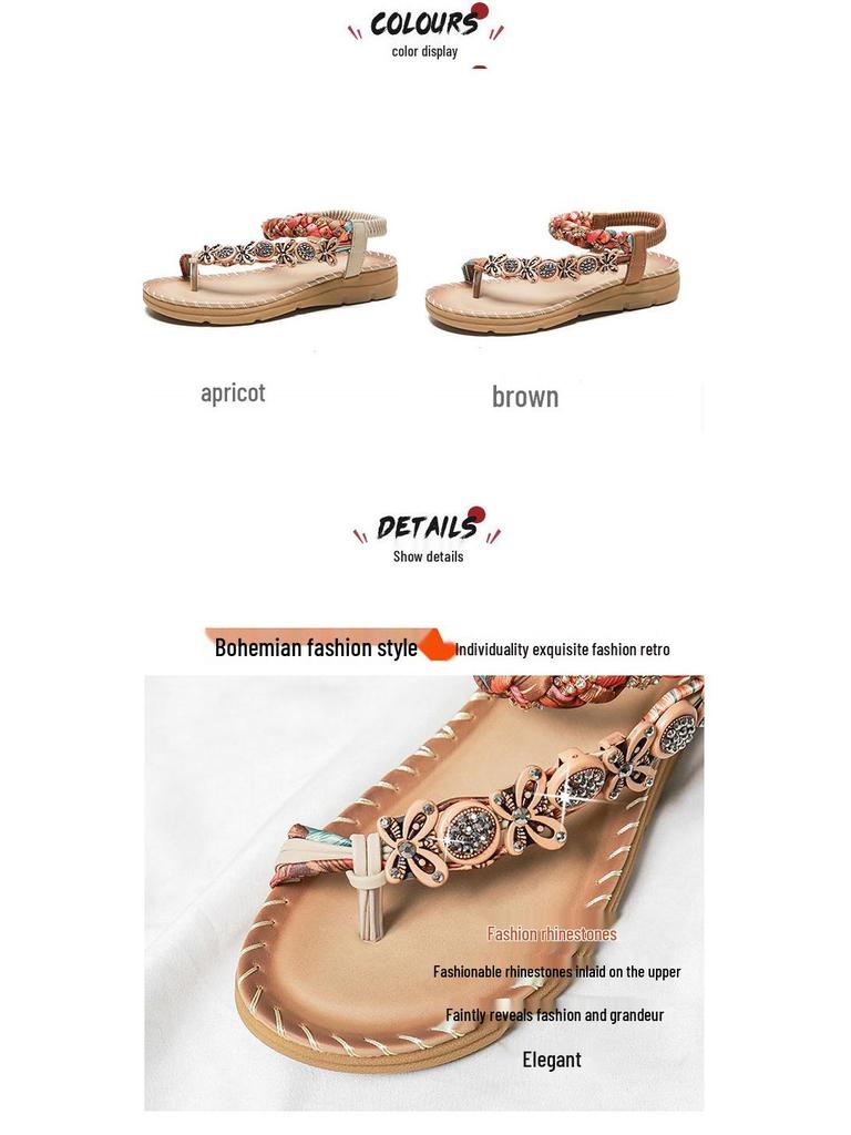 2024 Sommer Böhmische Übergröße Sandalen für den europäischen und amerikanischen Markt