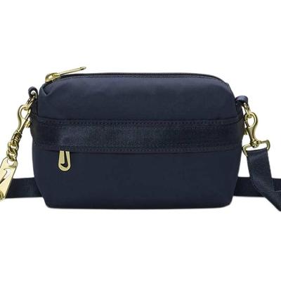 Bolsa de Ombro de Tecido Feminina Azul Relâmpago/Azul Relâmpago/Marrom Sésamo Casual CW9304-437