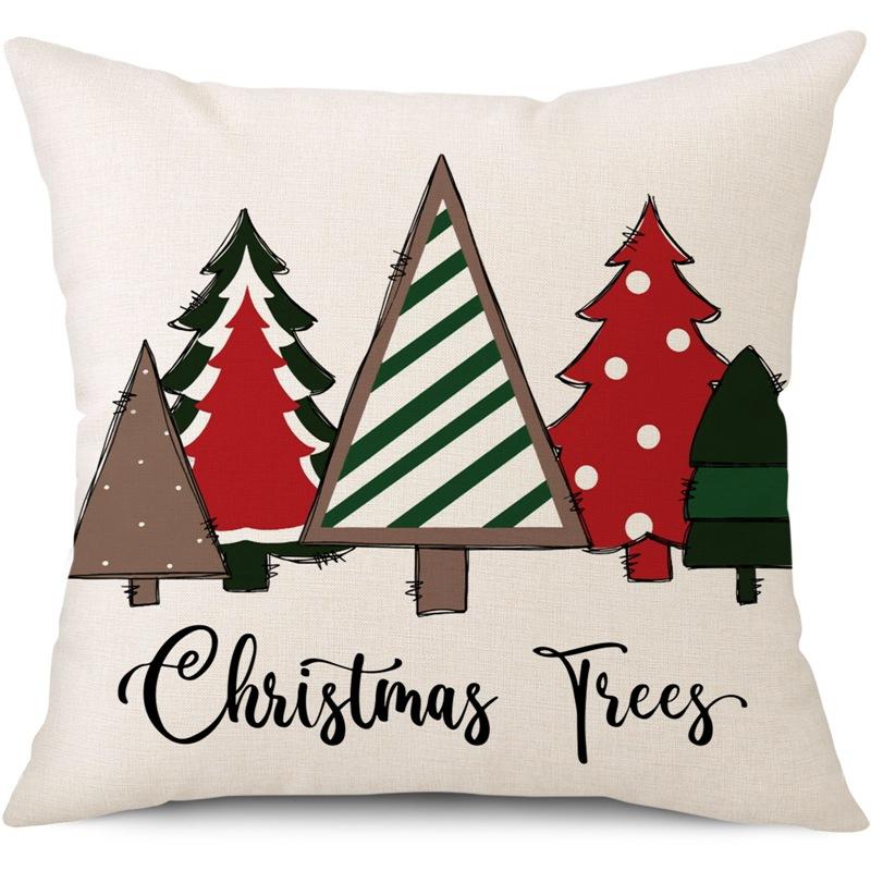 45cm Merry Christmas Cushion Cover Pillowcase 2025 Christmas Decorations for Home Ornament Happy New Year Christmas Decor 2026