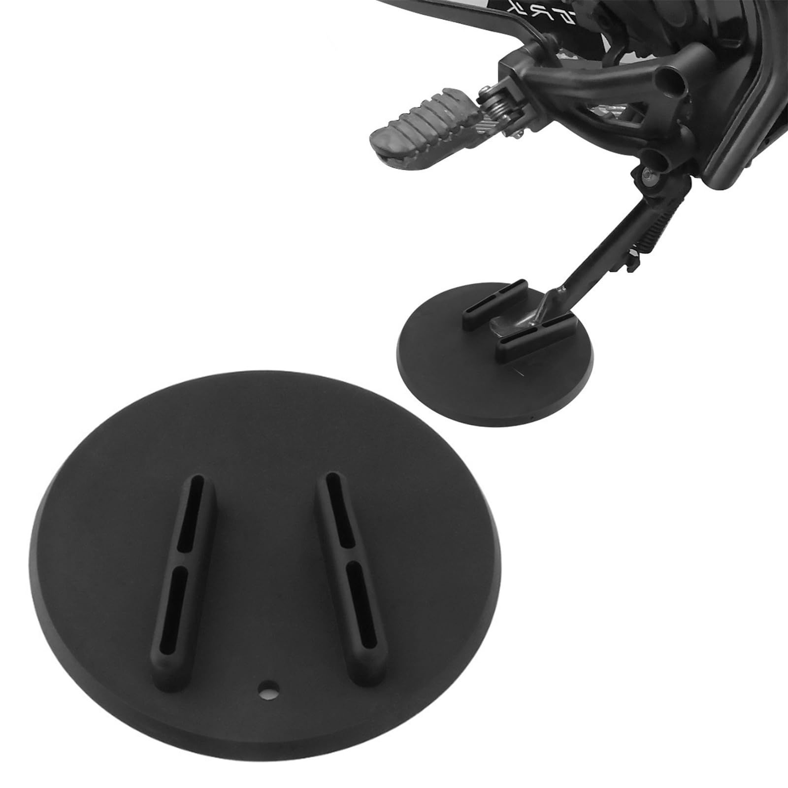 

YUWENW Motorcycle Side Stand Kickstand 1 Set Holder Bike Parts Accessories Plate Dress Up чёрный