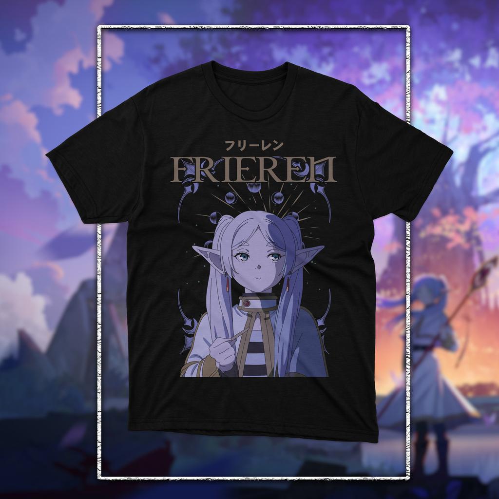 Japan Anime Peripherals Frieren Beyond Journey's End Manga Graphic Print T-Shirt Men Women Harajuku Fashion Cotton Casual Oversized Top Summer New Tee