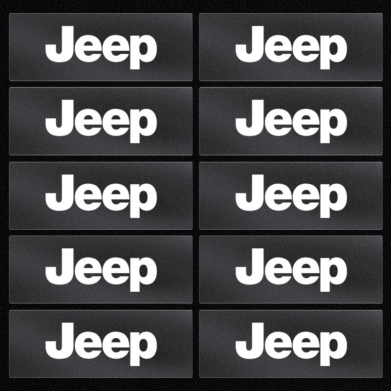 2/5/10 Stück Auto Logo Aufkleber Mittelkonsole Aufkleber Autozubehör Für Jeep Renegade Wrangler JK JL Grand Cherokee Compass Patriot usw.