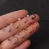 C-Shaped Zircon Nose Stud with Stainless Steel Screw