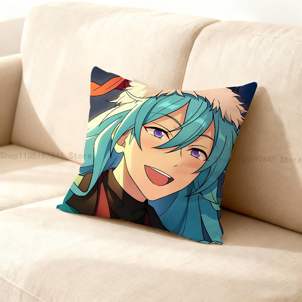 E-Ensembles S-Stars Wataru H-Hibiki Pillow Case Plush Pillow Cases Home Decoration Pillow Cover for Sofa Bed Chair Living Room