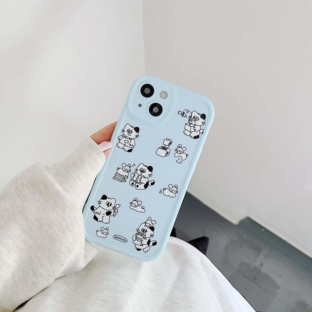 Ins Bär Essen Cartoon Katze Silikon weiche paar Handytasche für Iphone Xr Xsmax X 14promax 11 12 13 Promax 14 Pro Max Plus Abdeckung