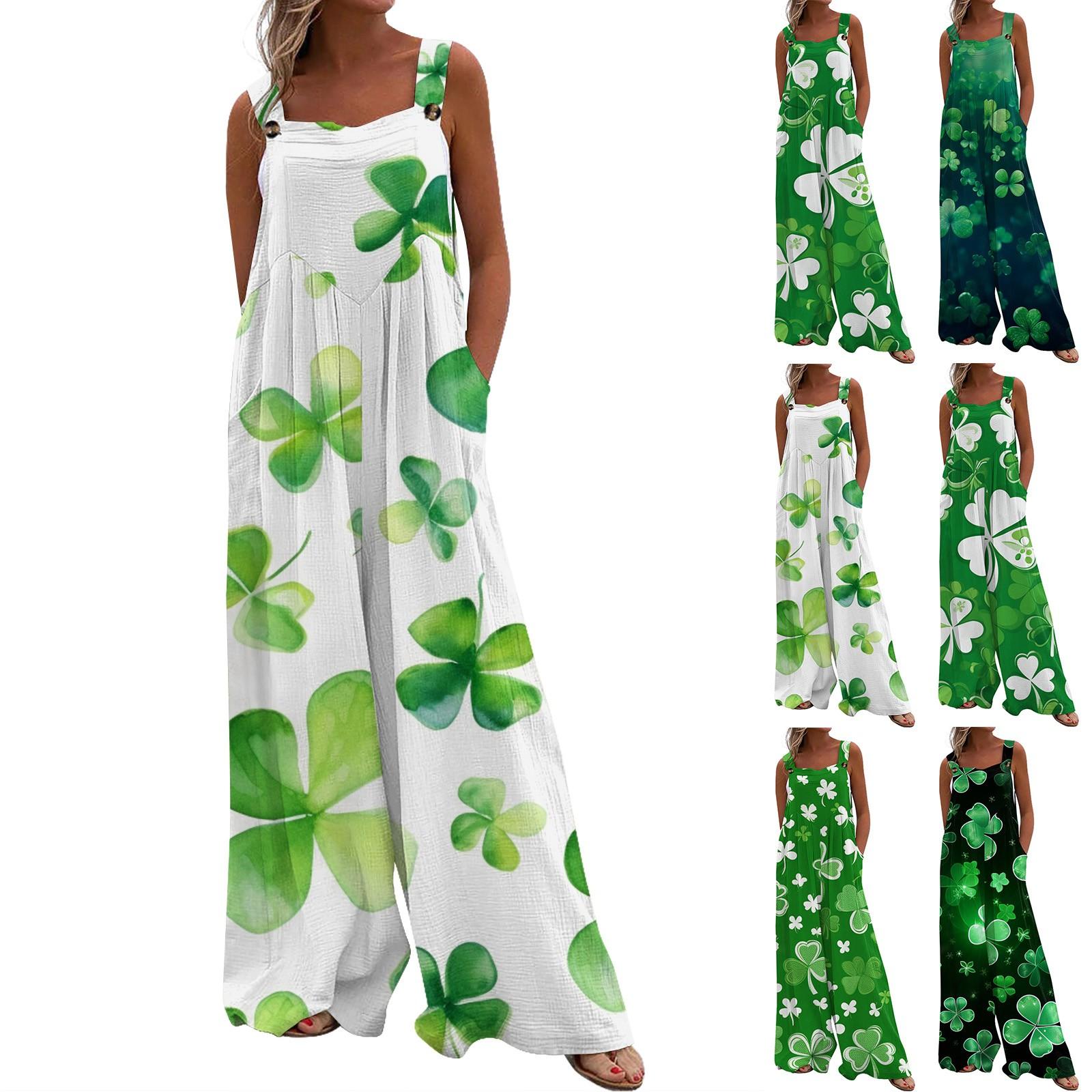 

Женские комбинезоны, повседневные комбинезоны с широкими штанинами и принтом, комбинезоны без рукавов с карманами, наряды