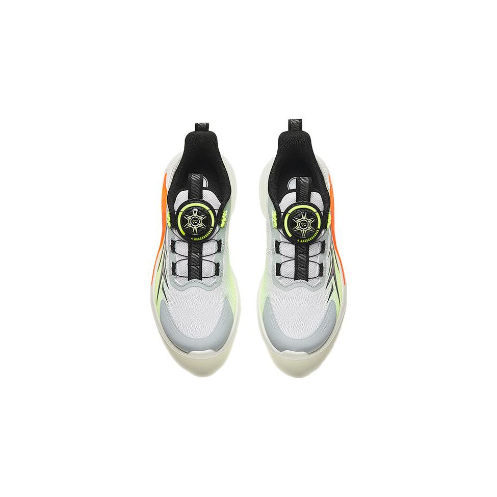Anta Kids Round Toe Comfortable Versatile Trendy Anti-Kick Shock Absorption Low-Top Running Shoes Kids running shoes White Green A312415506-1