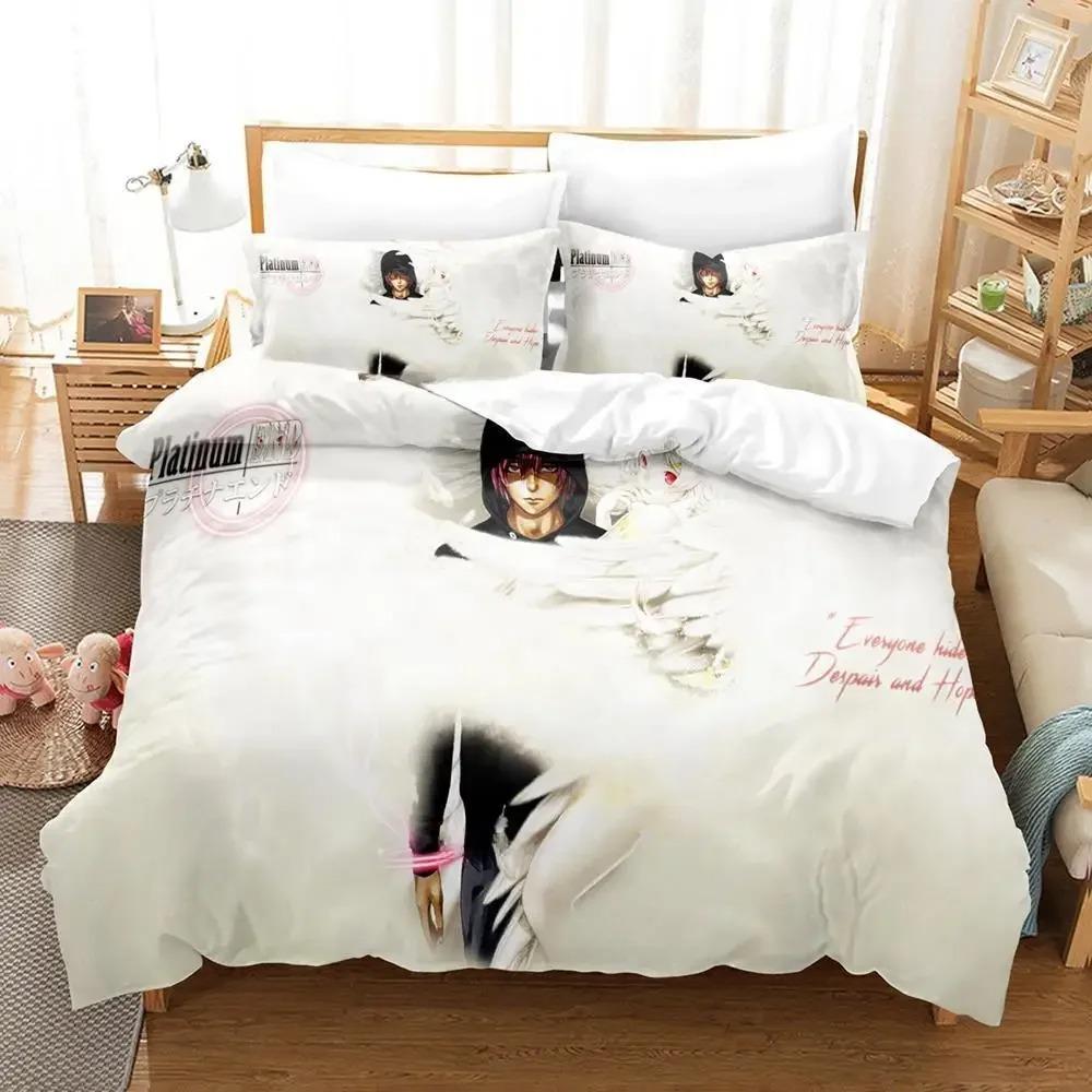 Set Biancheria da Letto Platinum End Singolo Gemello Matrimoniale Queen King Size Set Letto Adulto Bambino Camera da Letto Copripiumino Set Set Lenzuola 3D Anime