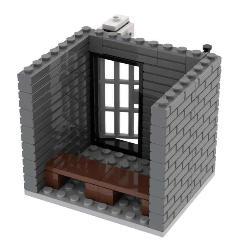 Jail Prison Cell Police Thief Building Blocks Toy Collection Kids Assembly Classic Brick Souvenir Decoration