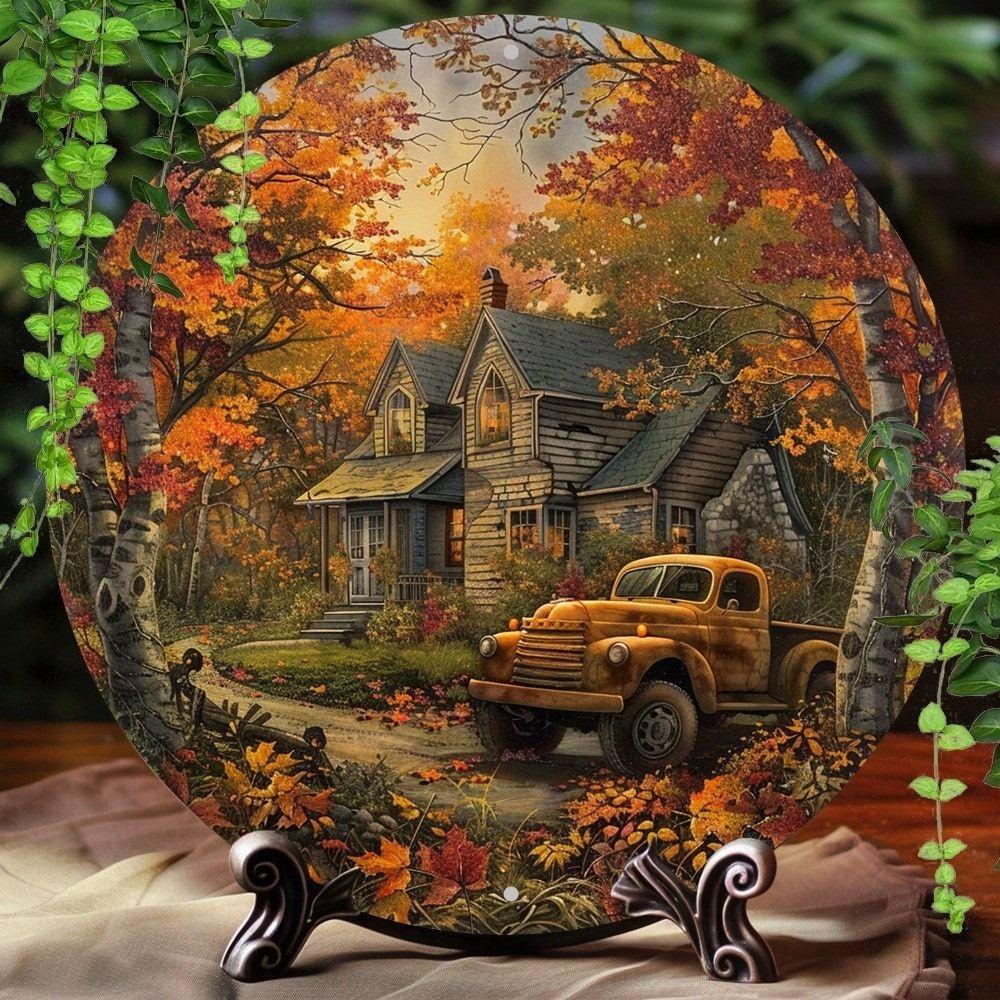 Metal Tin Sign Retro Art 20x20cm Home Wall Decor