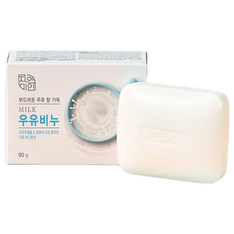 Wu Jin Hua Korean Milk Moisturizing Bar Soap, 90g