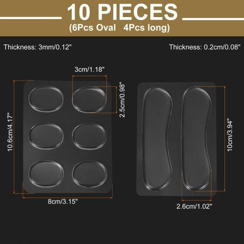 uxcell Drum Damper Gel Pads, 10-Piece Set, Silicone Mute Pads, Drum Silencers, Moon Gel, Clear, 30x25x3mm/98x22x2mm, for Drums and Cymbals, Tone Contr